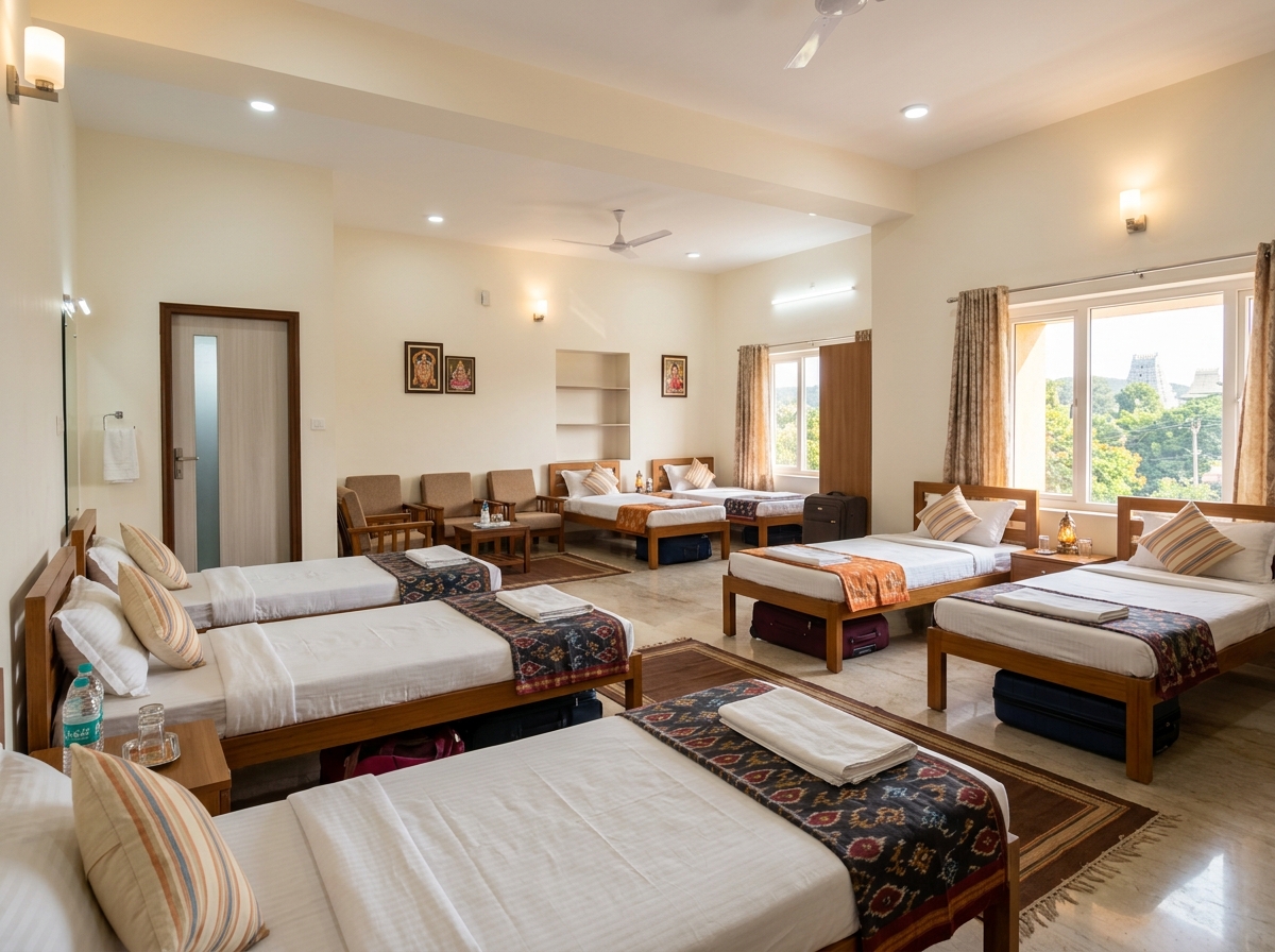 Spacious Group Family Suite at Nandakam Rest House Tirumala